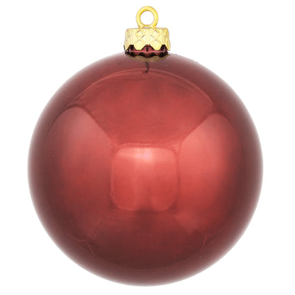 Vickerman 4.75" Wine Shiny Ball Ornament 4 per Bag
