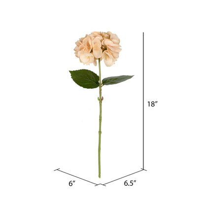 Vickerman 18" Artificial Beige Hydrangea Spray.  There are 4 pieces per pack.