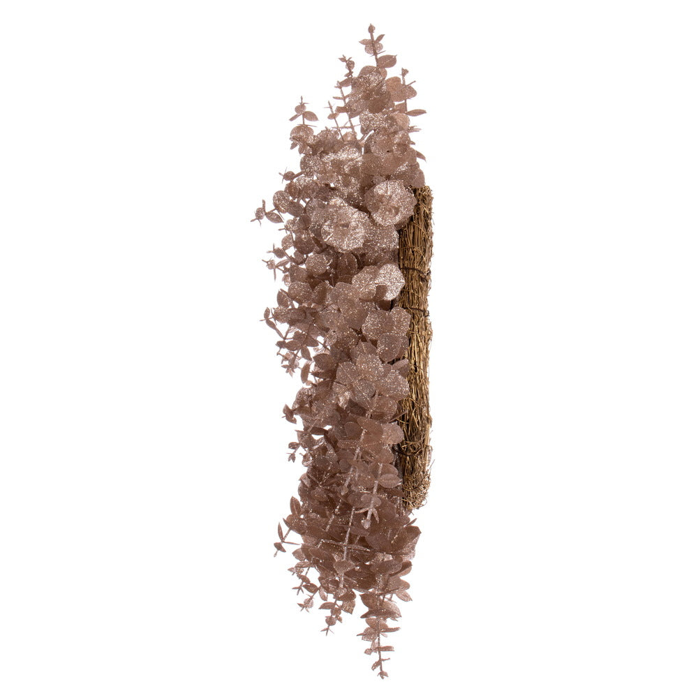 Vickerman 24" Café Latte Artificial Eucalyptus Glitter Wreath.