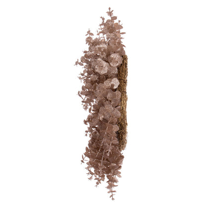 Vickerman 24" Café Latte Artificial Eucalyptus Glitter Wreath.
