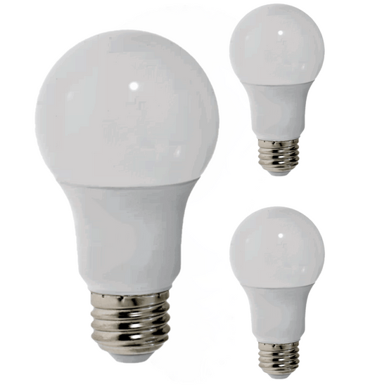 Damar A19 LED Light Bulb 9W 750 Lumen E26 Medium Base 4000K Cool White for Bedroom Living Room Lamp Home Light Bulb 120V CRI80 200° Beam Angle IP20 Damp Rated UL Listed White Finish Pack of 3