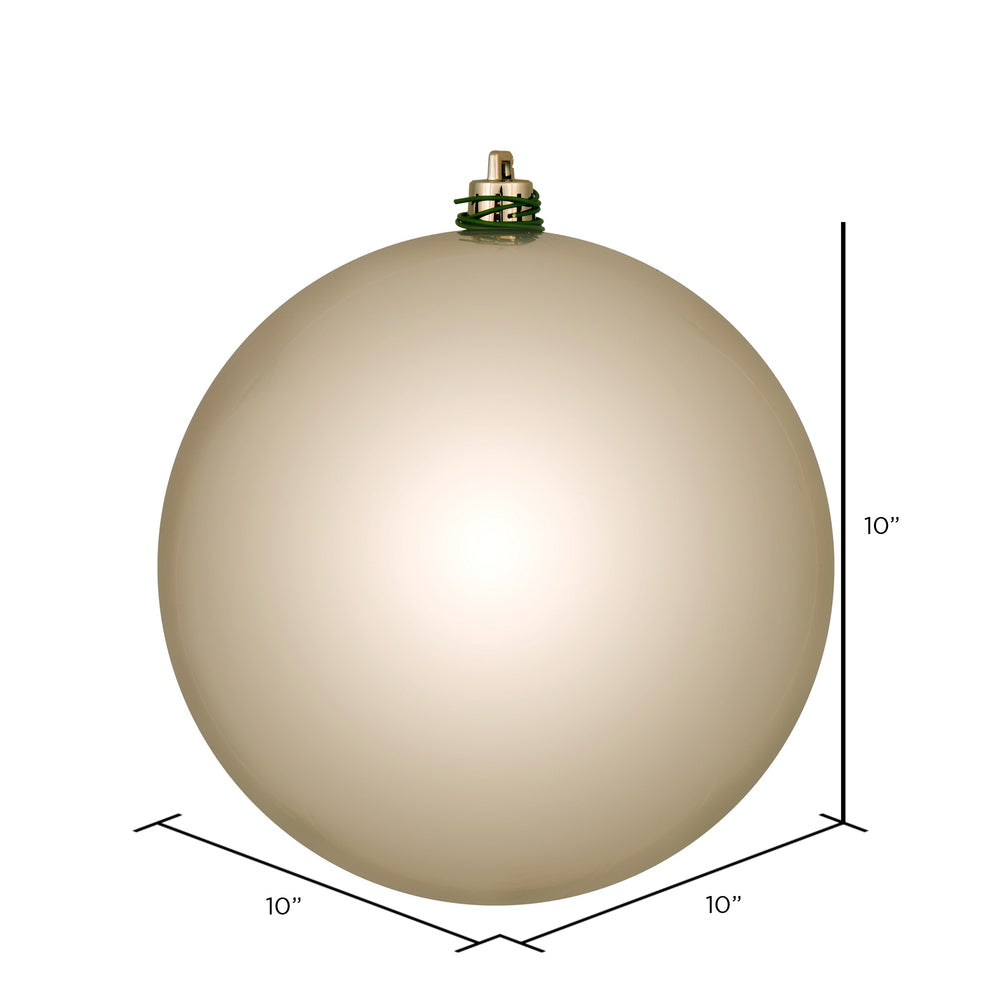 Vickerman 10" Oat Shiny Ball Ornament