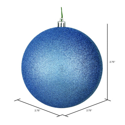 Vickerman 2.75" Periwinkle Glitter Ball Ornament 12 per Bag