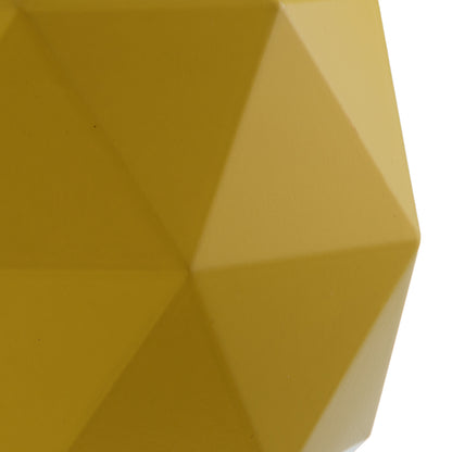 Vickerman 6" Yellow Shiny Geometric Ball Ornament 4 per bag