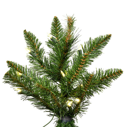 Vickerman 4.5' x 37" Bennington Spruce Artificial Christmas Tree Warm White Dura-lit LED Lights