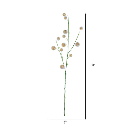 Vickerman 31" Artificial Yellow Pom Pom Spray. Includes 3 sprays per pack.