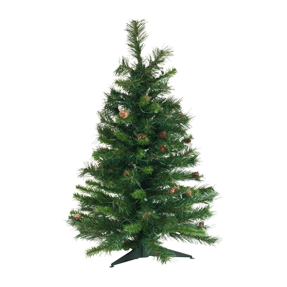 Vickerman 3' Cheyenne Pine Artificial Christmas Tree Clear Dura-Lit® Mini Lights