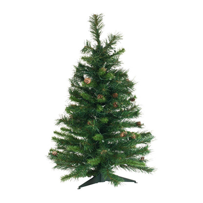 Vickerman 3' Cheyenne Pine Artificial Christmas Tree Clear Dura-Lit® Mini Lights