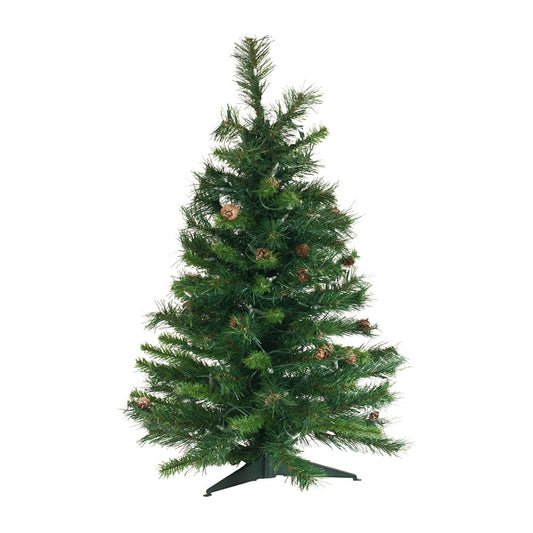 Vickerman 3' Cheyenne Pine Artificial Christmas Tree Clear Dura-Lit® Mini Lights