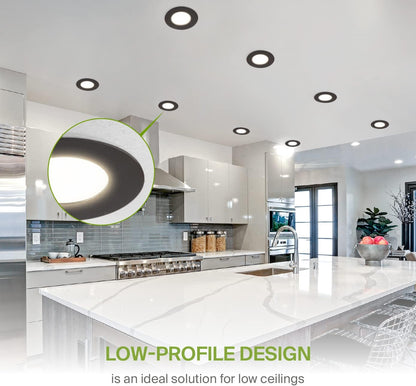 ASD Lighting LED Recessed Mini Panel Round 3inch 6W 120V Triac 2700/3000/3500/4000/5000K Bronze UL Energy Star