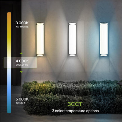 ASD Lighting LED Outdoor Wall Sconce 24" 25W 120-277V CCT Selectable 3000/4000/5000K Dimmable Oil Rubbed Bronze ETL