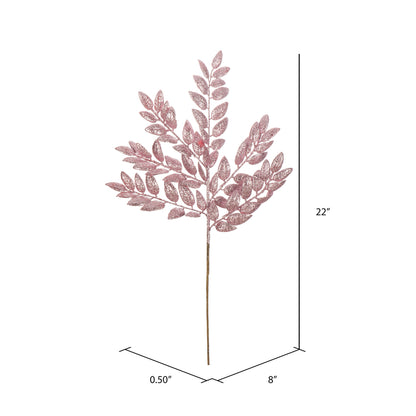 Vickerman 22" Mauve Glitter Honey Locust Artificial Christmas Spray. Includes 6 sprays per pack..