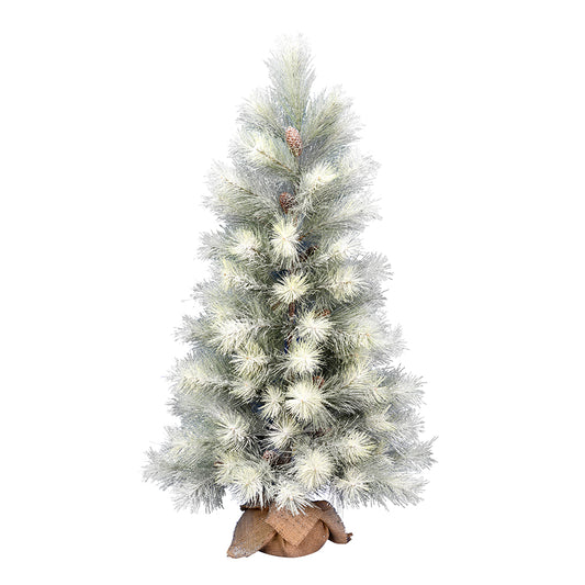 Vickerman 48" Norfolk Frosted Pine Artificial Christmas Tree Unlit