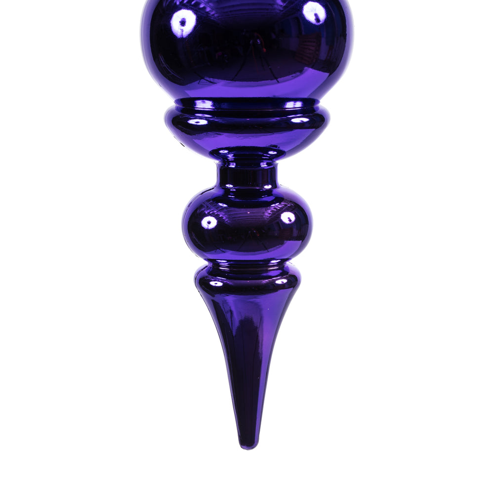 Vickerman 14" Purple Shiny Finial Ornament