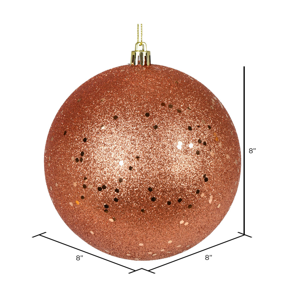 Vickerman 8" Coral Sequin Ball Ornament