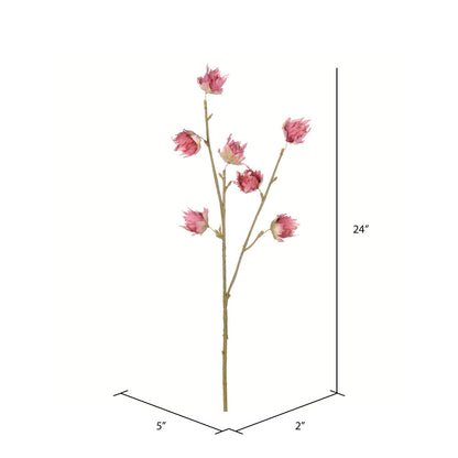 Vickerman 24" Artificial Mauve Hibiscus Spray. Includes 3 sprays per pack.