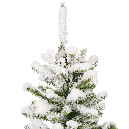 Vickerman 18" flocked Mini Pine Artificial Christmas tree Set of 2