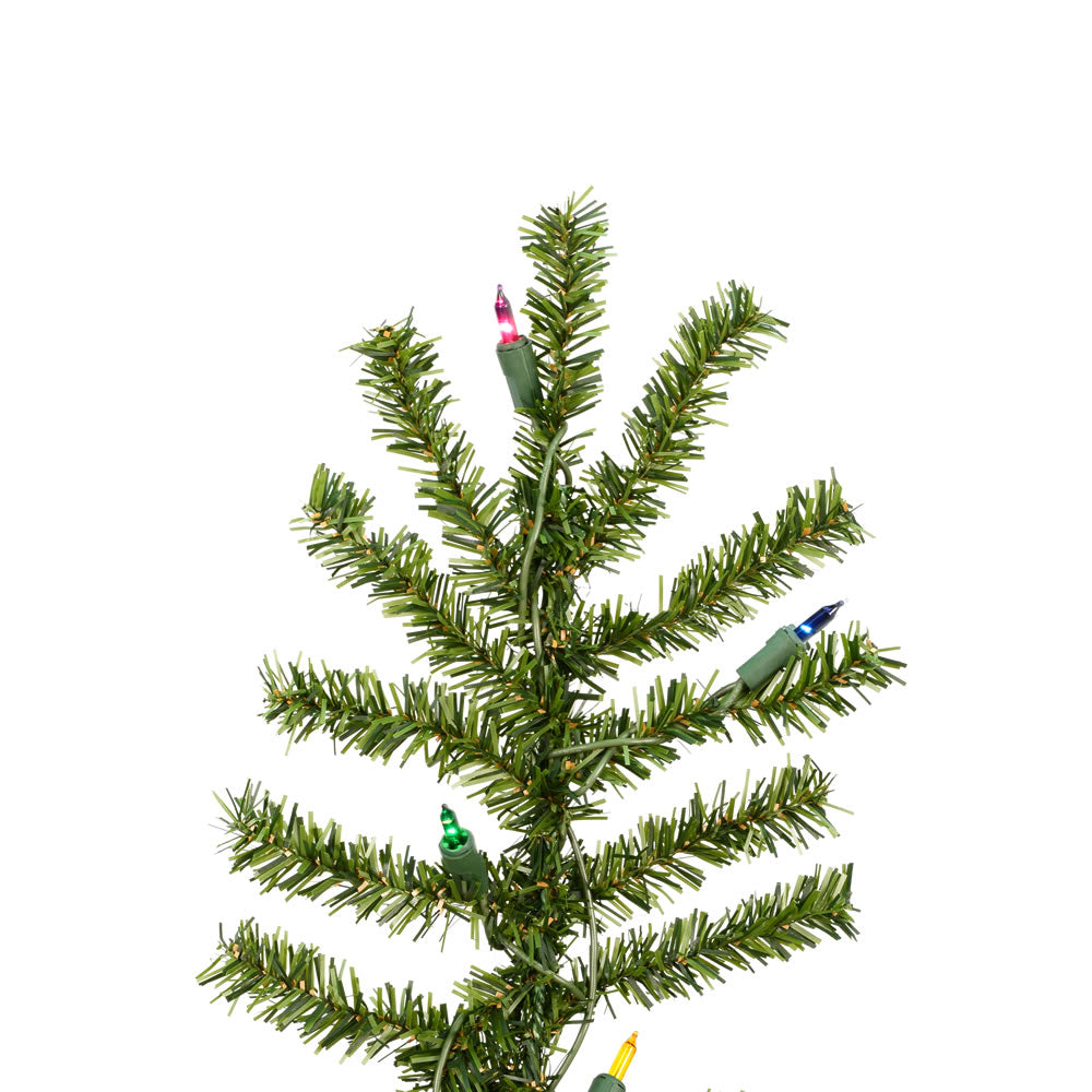 Vickerman 7' Natural Alpine Artificial Christmas Tree Multi-Colored Incandescent Lights
