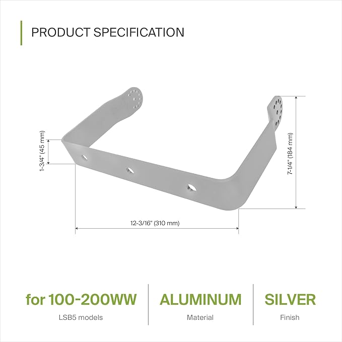 ASD Lighting Floodlight Mounting Bracket 100-200W Silver