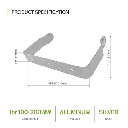 ASD Lighting Floodlight Mounting Bracket 100-200W Silver