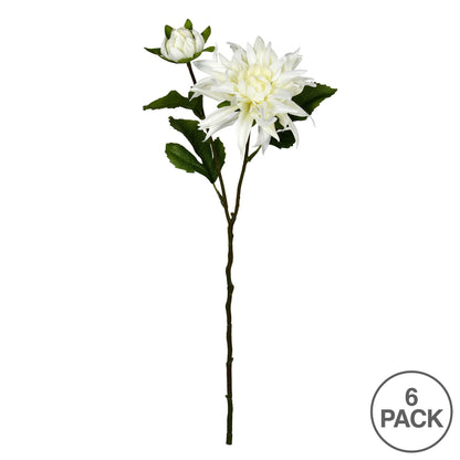 Vickerman 17" Artificial Cream Dahlia Spray. Includes 6 sprays per pack.