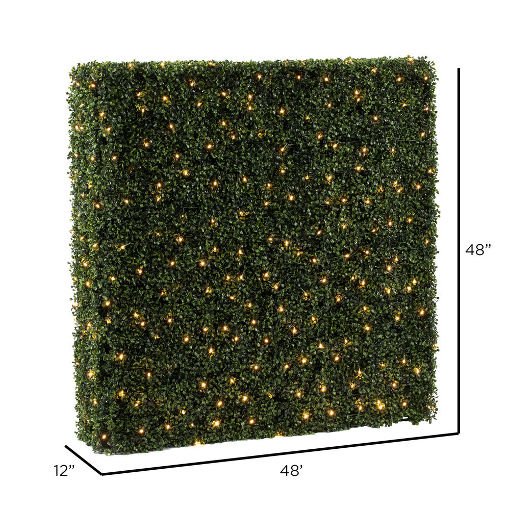 Vickerman 48"Artificial Boxwood Hedge With 400 Warm White LED Lghts.