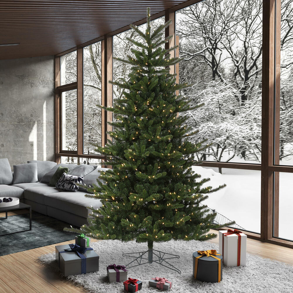 Vickerman 9' x 68" Decorator Pine Artificial Christmas Tree  Warm White Dura-lit LED Lights