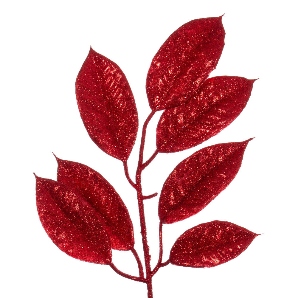 Vickerman 24" Red Artificial Gardenia Glitter Wreath.
