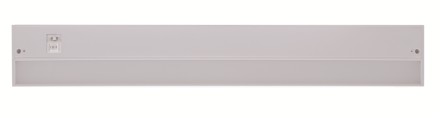 ASD Lighting LED Under Cabinet Linear 18" 8W 120V Dimmable CCT Selectable 2700/3000/4000K Hardwired or Plug-in, Linkable, Hi/Low Switch, White UL