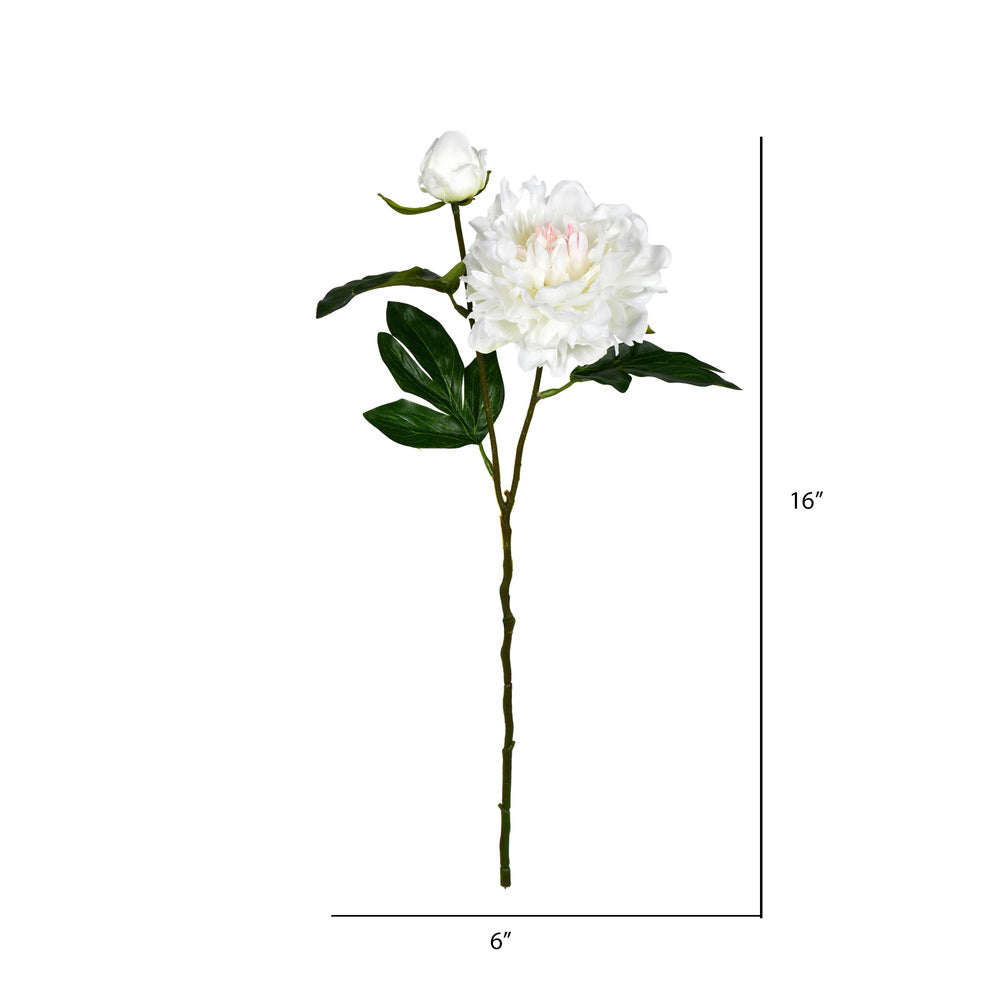 Vickerman 16" Artificial Pink and Cream Peony Spray. Includes 6 sprays per pack.