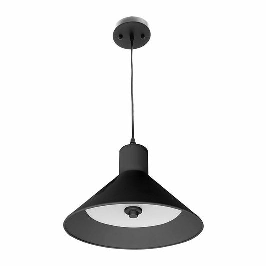 Westgate 12In Integrated LED Modern Cone Pendant 25W 1300 Lumens C90 5Cct 27/30/35/40/50K Black, Residential Lighting, 15W, 1300 Lumens, 27K/30K/35K/40K/50K, Black Finish, TRIAC