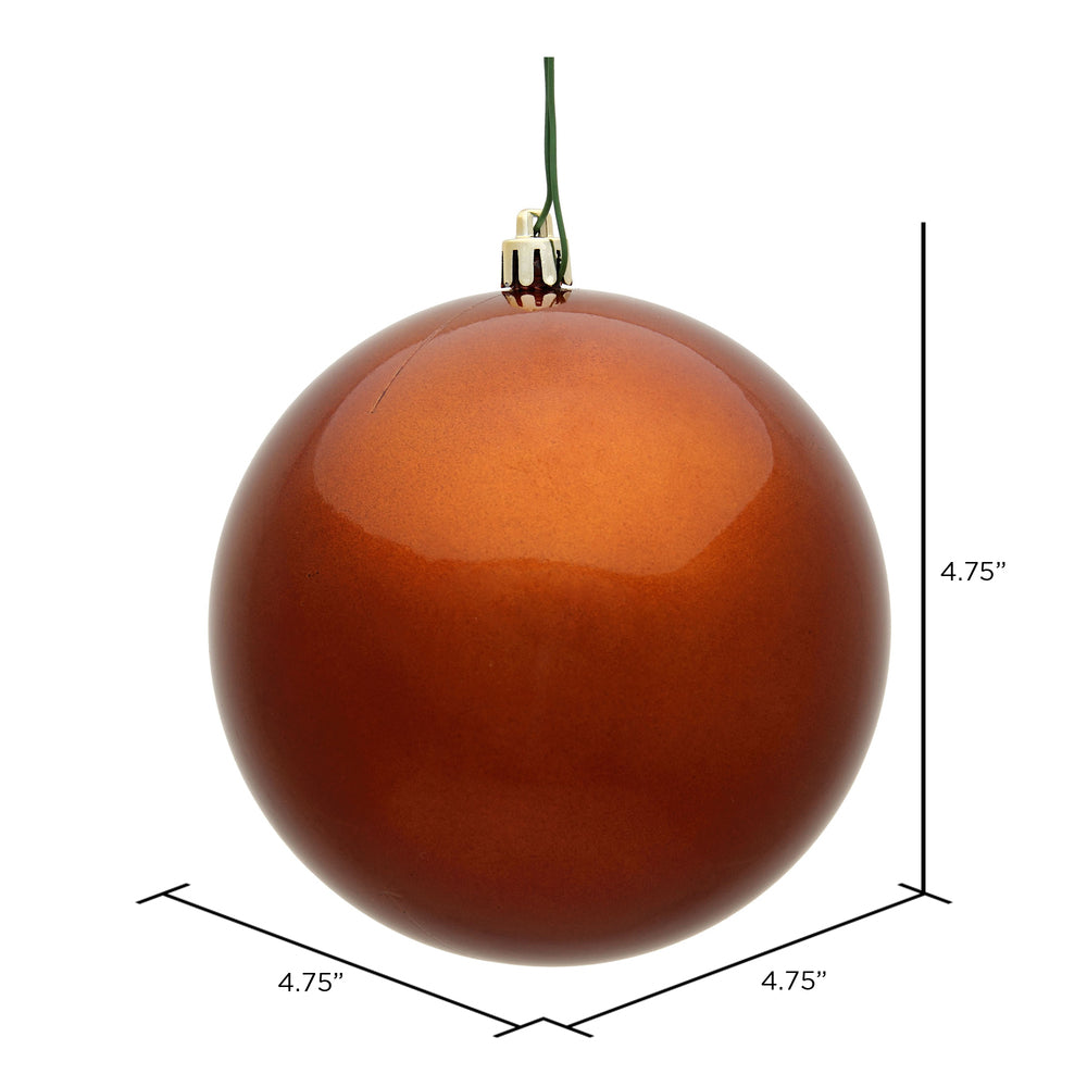 Vickerman 4.75" Copper Candy Ball Ornament 4 per Bag