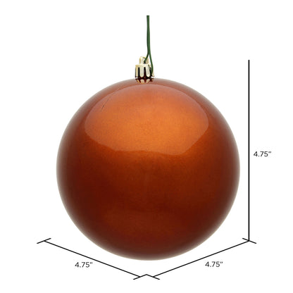 Vickerman 4.75" Copper Candy Ball Ornament 4 per Bag