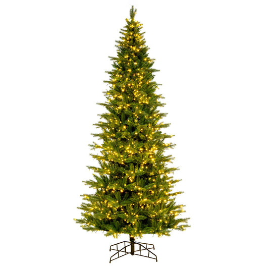 Vickerman 9' x 52" Balsam Spruce Slim Artificial Christmas Tree 3mm LED Color Changing Lights
