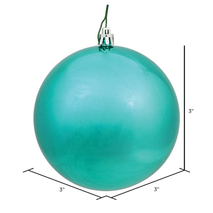 Vickerman 3" Sea Foam Shiny Ball Ornament 12 per Bag