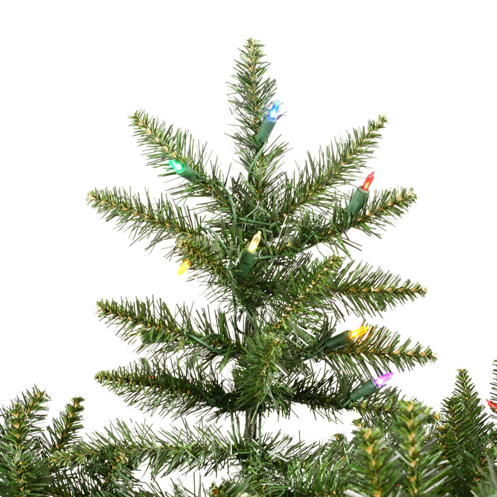 Vickerman 8.5' Camdon Fir Slim Artificial Christmas Tree Multi-colored Dura-lit Lights