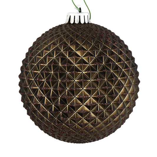 Vickerman 2.75" Gunmetal Durian Glitter Ball Ornament 12 per Bag