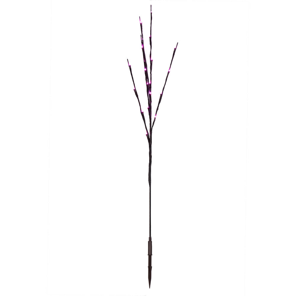 Vickerman 60 Pink LED Twig Light Set on Brown Wire Pack of 3.