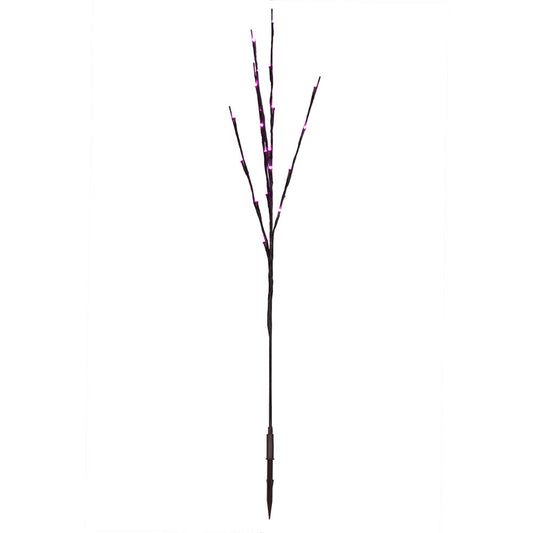 Vickerman 60 Pink LED Twig Light Set on Brown Wire Pack of 3.