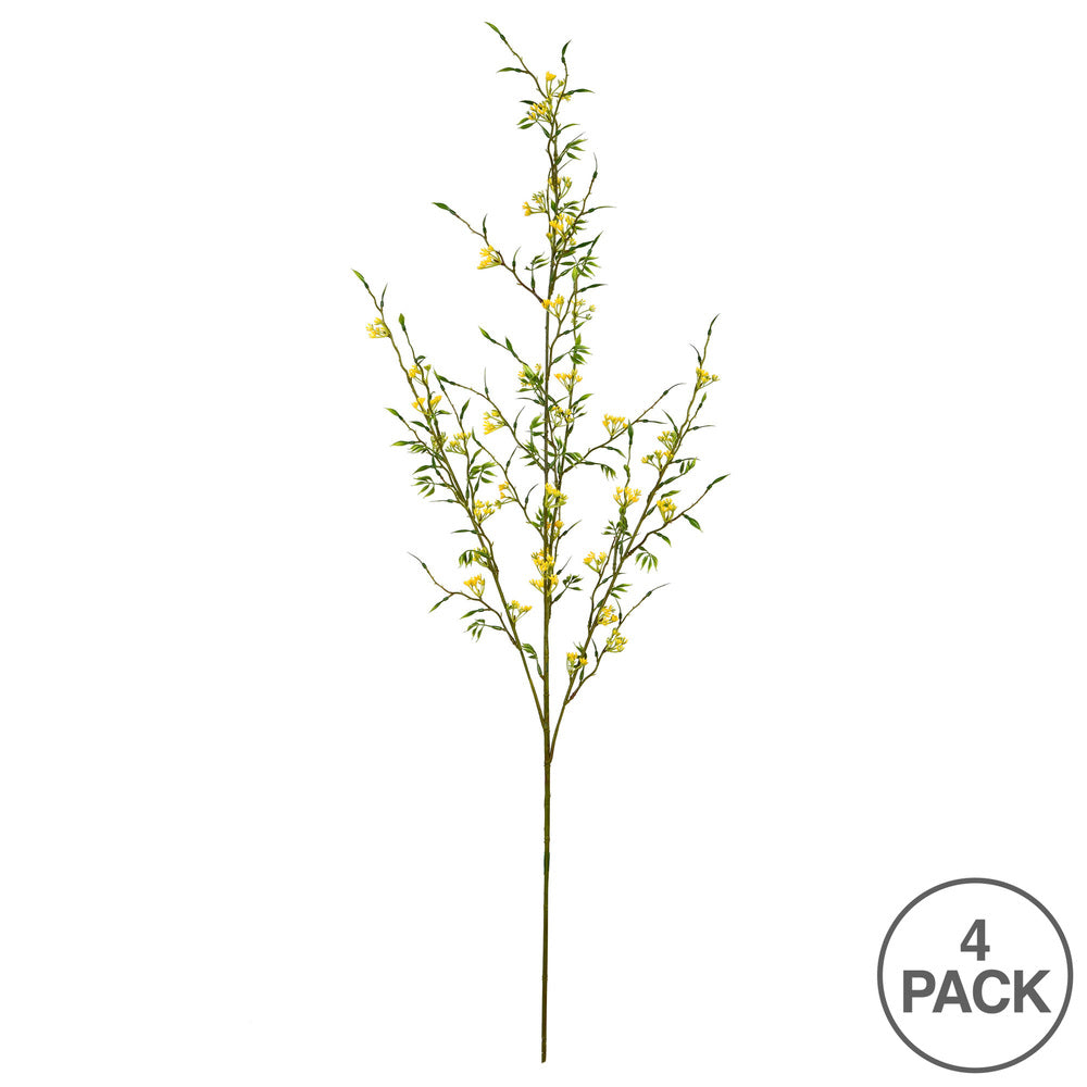 Vickerman 39" Artificial Yellow and Green Mini Wild Flower Spray. Includes 4 sprays per pack.