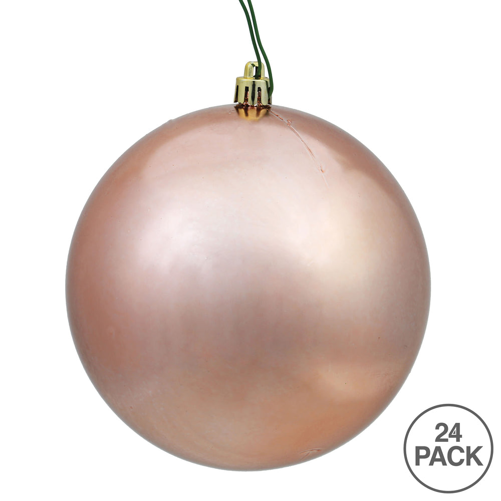 Vickerman 2.4" Rose Gold Shiny Ball Ornament 24 per Bag