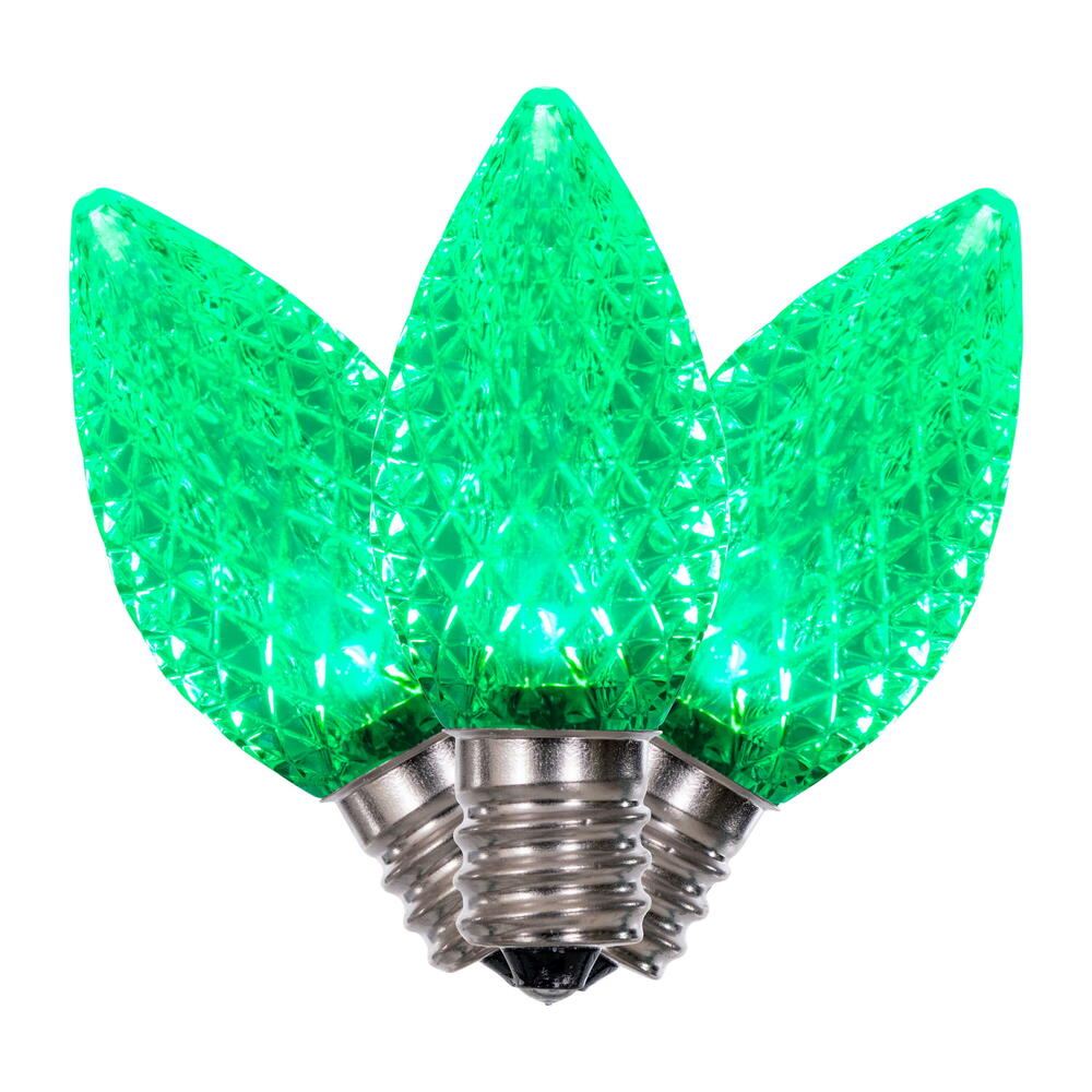 Vickerman C7 LED Green Faceted Replacement Bulb bag of 25