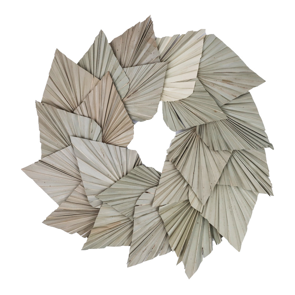 Vickerman Natural Botanicals 17" Natural Palm Spear Wreath.