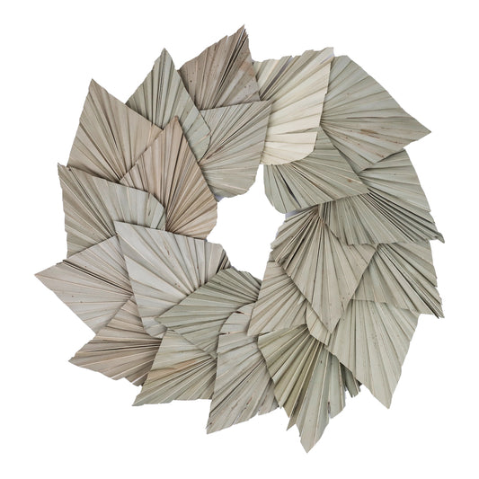 Vickerman Natural Botanicals 17" Natural Palm Spear Wreath.