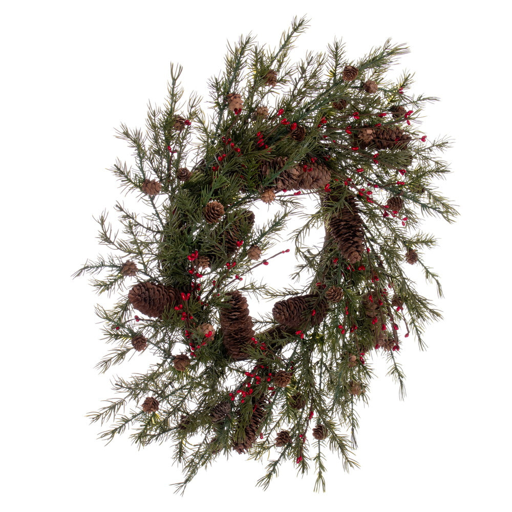 Vickerman 22" Green Artificial Leaf Wreath.