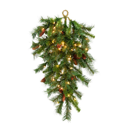 Vickerman 42" Cheyenne Artificial Christmas Teardrop Clear Dura-lit Incandescent Lights