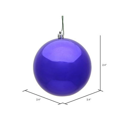 Vickerman 2.4" Purple Shiny Ball Ornament 24 per Bag