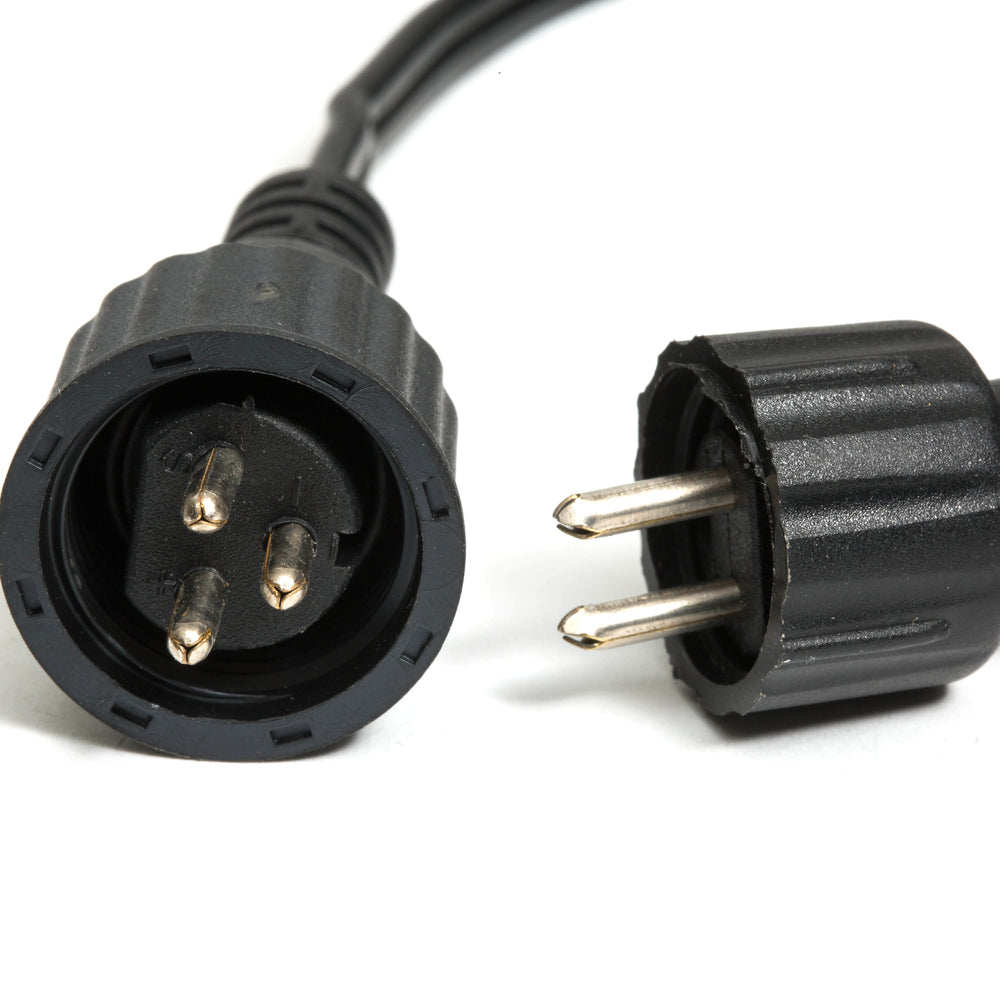 Vickerman 5 Amp Transformer Comes with a 12V DC Power Supply. Up to 100 RGB Bulb capacity.