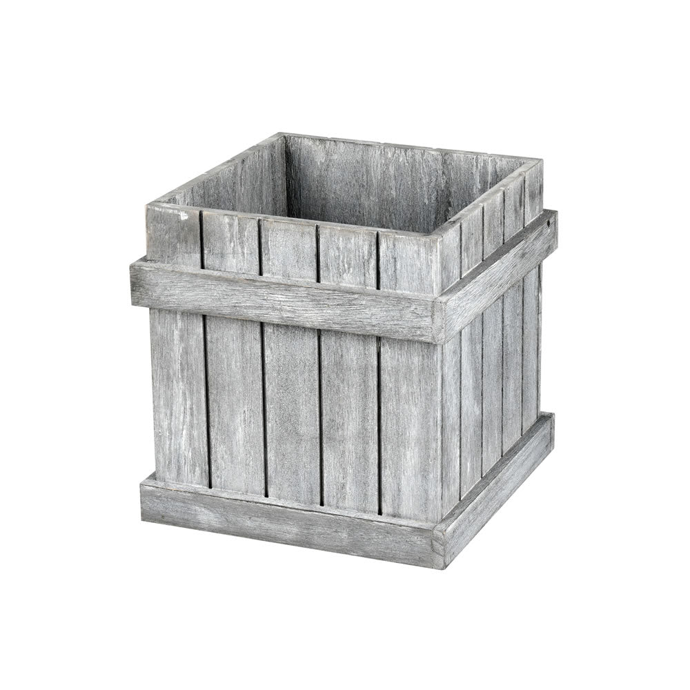 Vickerman 10" Wooden Panel Box Set/2. This set includes 2 boxes that measure 10.3"L x 10.3"W x 9.9"H and 7.9"L x 7.9"W x 7.9"H.