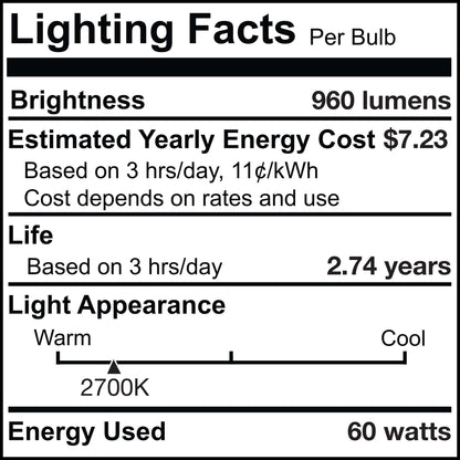 BULBRITE KRYPTON/XENON T3 DOUBLE-CONTACT BAYONET (BA15d) 60W DIMMABLE LIGHT BULB 2700K/WARM WHITE 2PK (473260)
